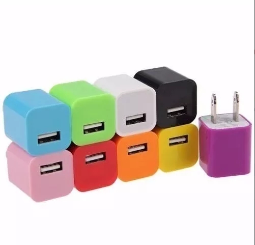 Cargador Cubo 1 Entrada Usb Pared Universal Iphone Clavija